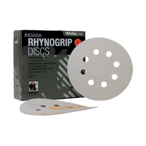INDASA Rhynogrip Biely brúsny kotúč 125/8H P60