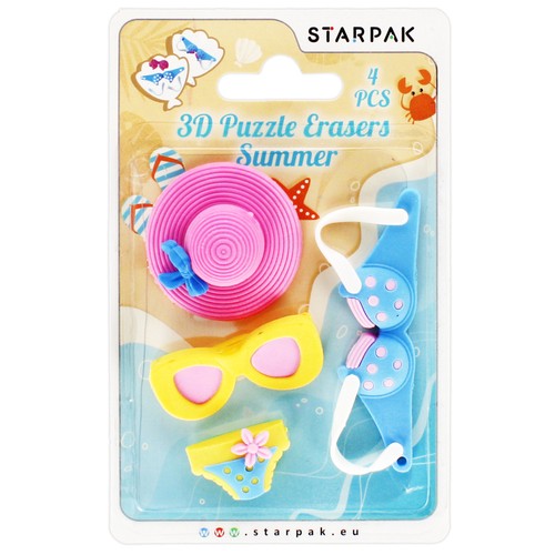 3D LETNÁ GUMA GUMA LETNÉ OKULIARE OUTFIT STARPAK 4 ks.