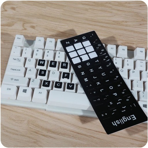 NÁLEPKY NA KLÁVESNICE NA LAPTOP PC QWERTY US EU PL