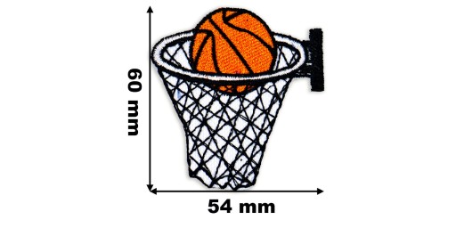 Nažehľovacia vyšívaná basketbalová lopta