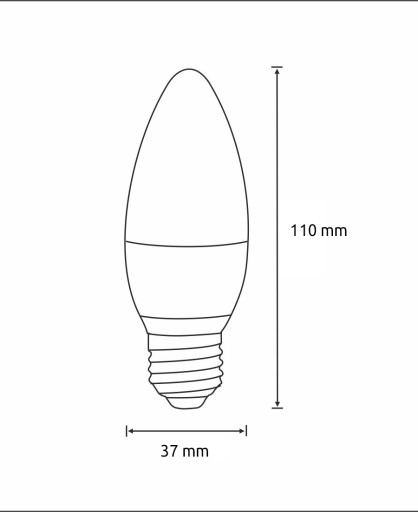 E27 LED žiarovka 7W = 60W 630 lm C37 CCD Viac lumenov SuperLED sviečka