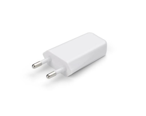 USB AC NABÍJAČKA, plochá, biela