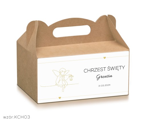 Kraftové krabice na tortu svätého krstu + personalizácia