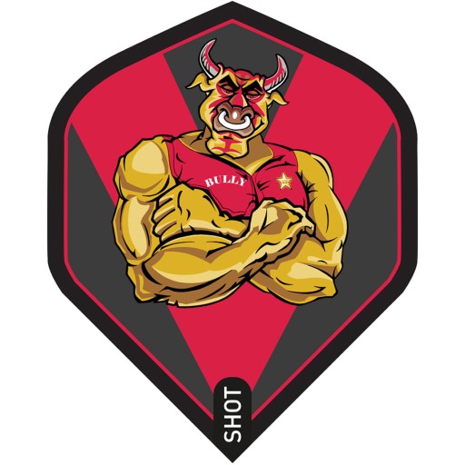 Strieľané šípkové pierka Michael Smith Bully Boy Red Standard No2