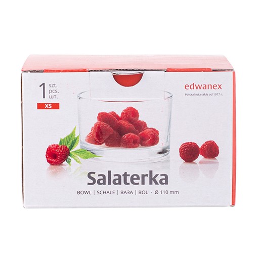 Sklenená šalátová misa na občerstvenie 400ml 11cm Edwanex