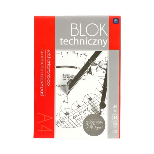 TECHNICKÝ BLOK A4 240G 10 PLACHTOVÝ BIELY PREMIUM