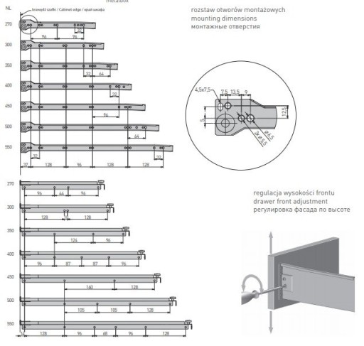 Prestige metalbox, strieborný, L-270mm, H-150mm