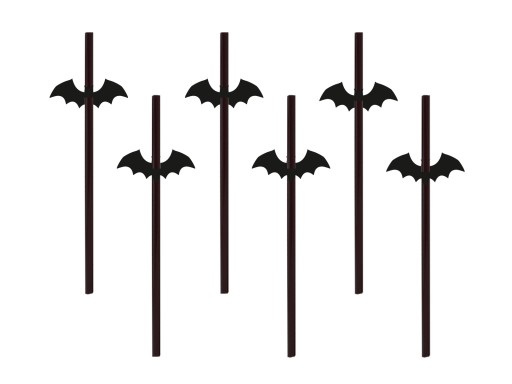 Bio slamky Halloween bat 6 ks