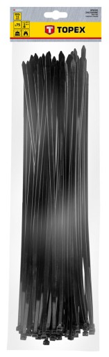 Sťahovacie pásky 7,6 x 500 mm, 75 ks, čierne