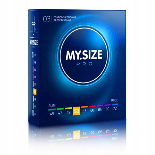 MY.SIZE Pro CONDOMS 53 mm tenké, nasadené, 3 ks