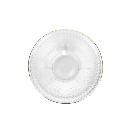 Sklenená misa BAREL vzorovaná so zlatým okrajom 13x6 cm HOMLA