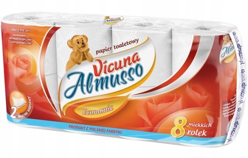 ALMUSSO VICUNA 2-vrstvový toaletný papier, 8 kusov