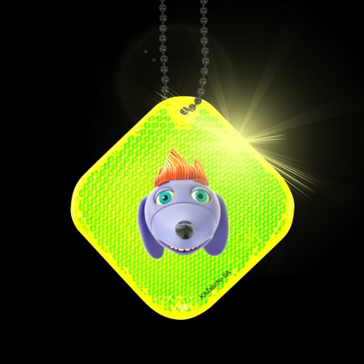 Pevný reflexný prívesok Treflik CE Family
