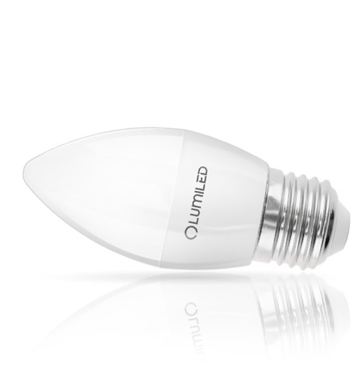 E27 LED žiarovka SVIEČKA 5W = 40W 4000K NEUTRÁLNA BIELE CCD SVIEČKA LUMILED