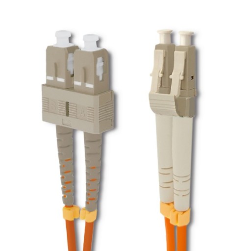 Qoltec SC/UPC - LC/UPC prepojovací kábel z optických vlákien | Multimode | 50/125 | 1 m