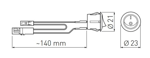 SPÍNAČ GTV KLIKOVÝ SPÍNAČ BIELY 12V 3A