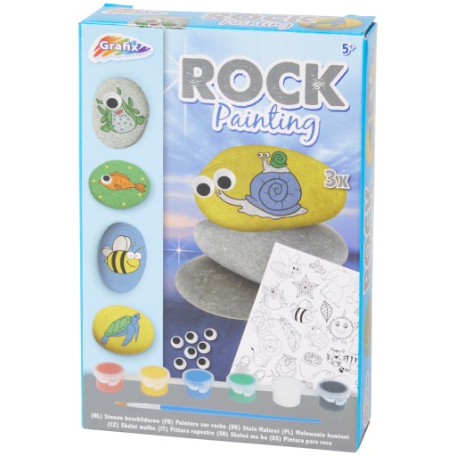 MALIARSKE KAMENE CREATIVE SET farby samolepky Grafix Snail Sky