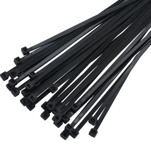 100x KABELOVÉ VIAZAČKY ČIERNA SILNÁ 3,6x350