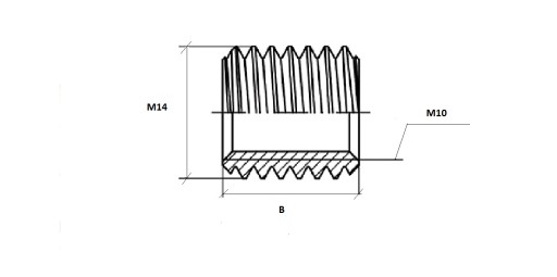 Objímky na opravu závitov M10/M14, redukcia 30 mm