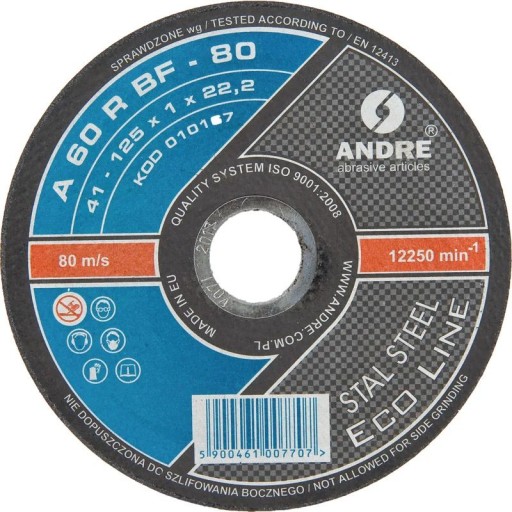 KOVOVÉ REZNÉ KOTÚČE 115x1x22,2 MM ANDRE