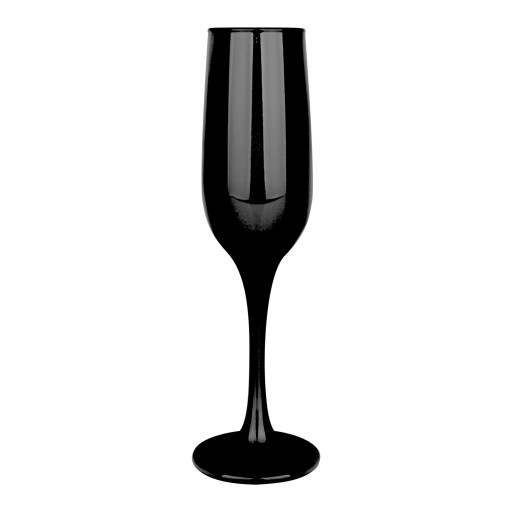 POHÁR NA ŠAMPANSKÉ, PROSECCO 200ml, ČIERNA