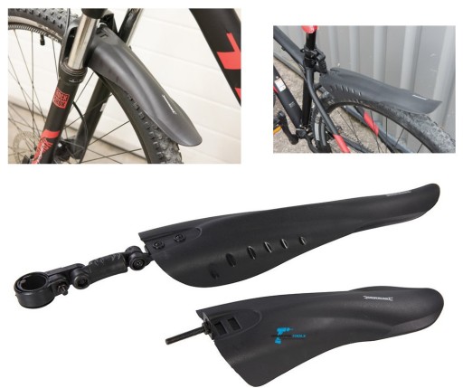 SET 2 BLATNÍKOV BLATNÍKY NA BICYKEL ČIERNA PREDNÁ A ZADNÁ