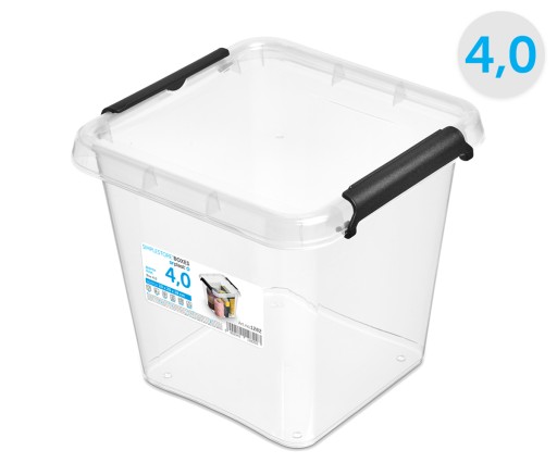 Priehľadná plastová nádoba s krytom 4L Box Organizer Box