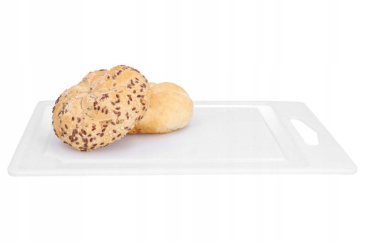 DOSKA NA KRAJENIE, plast, biela, 30x22, pevná kuchynská doska s rukoväťou