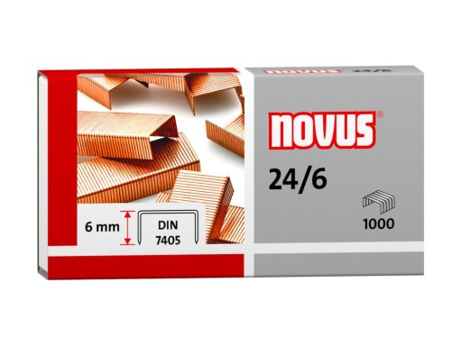 Medené sponky Novus 24/6, 1000 kusov