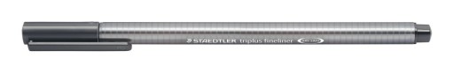 Triplus fineliner, trojuholníkový, 0,3 mm, sivý, Staed