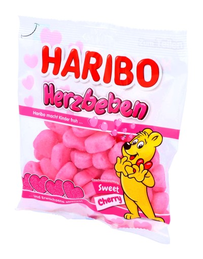 HARIBO ovocné marshmallows čerešňové srdce 160g DE