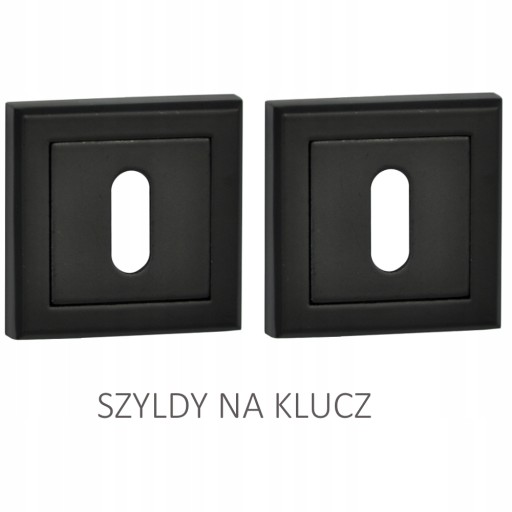 ŠTVORCOVÝ ROZETOVÝ ZNAK, KĽÚČ ALEBO VLOŽKA - ČIERNA