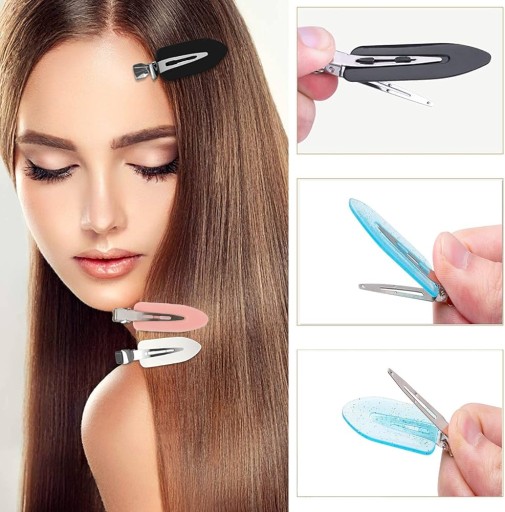 Sada 4 beztlakových trblietavých sponiek na make-up do vlasov