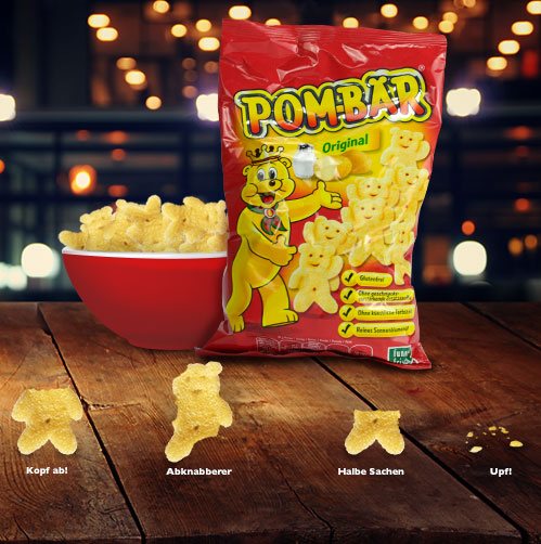 Pom - Bear Original 6 ks x 13g Zemiakové lupienky Big Paka IRL