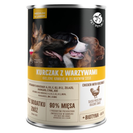 PetRepublic kuracie mäso a zelenina v omáčke 800g