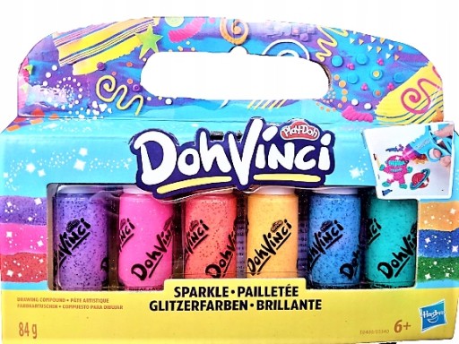PLAY-DOH CASTRY TUBE HROMADNÁ NÁPLŇ DOH VINCI PASTEL 6 FARIEB