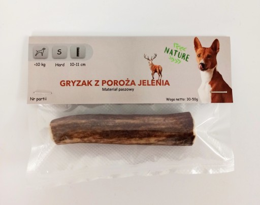 Hryzadlo pre psa vyrobené z jeleních parohov S tvrdé 10-11 cm