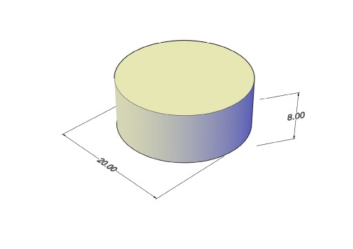 Cylindrický neodymový magnet MW 20x8 N38