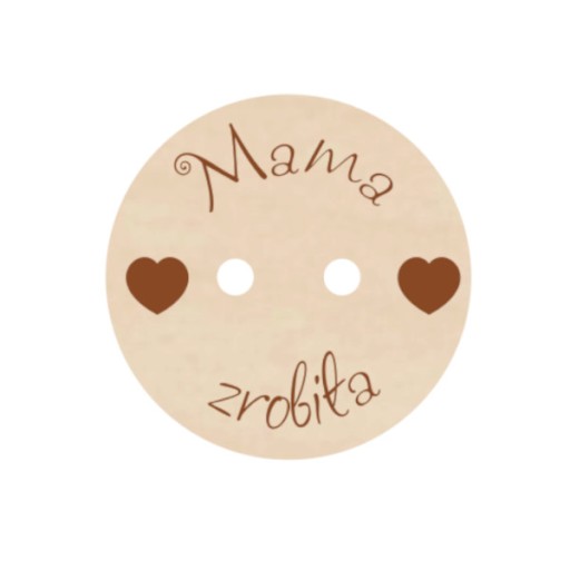 Ozdobný gombík MOM MADE dekor SMALL nášivka