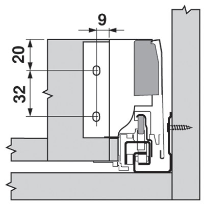 T-box zadná montáž Z30M000S.04 H-68 L+R GREY