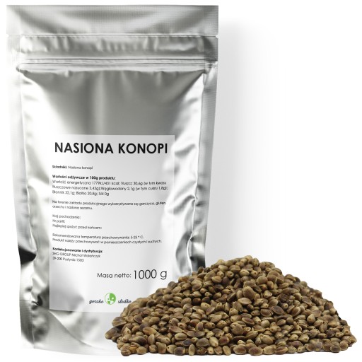 KONOPNÉ SEMIENKO konopné semienko nelúpané 1kg