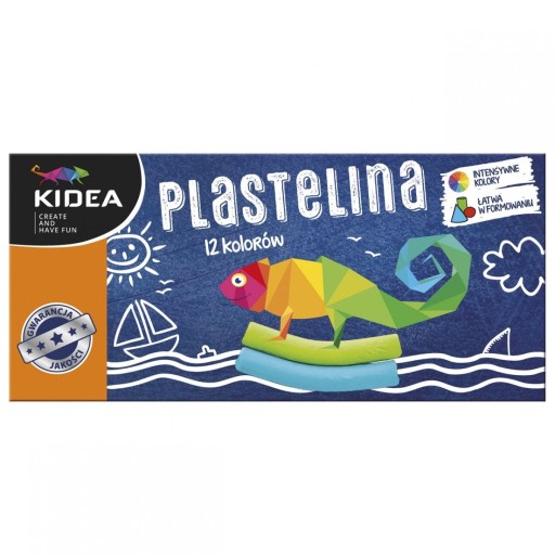 Plastelína 12 farieb KIDEA (P12KKA)