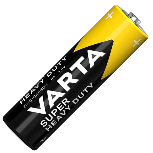Výkonné zinkovo-uhlíkové batérie VARTA Super Heavy Duty LR06 AA 1,5V 4ks