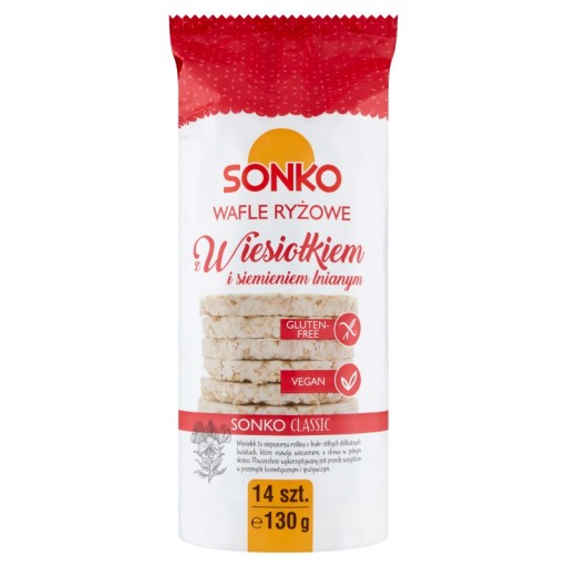 Sonko Ryžové oblátky s pupalkou a ľanovým semiačkami 130g
