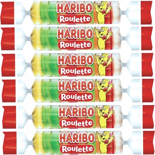 HARIBO RULETA OVOCNÉ ŽELÉ KRUHY KVAPKY 25G x 6 ks