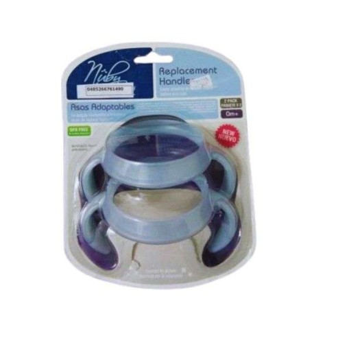 Učíme sa piť Univerzálny držiak na fľašu na pohár 2 Pack Blue NUBY