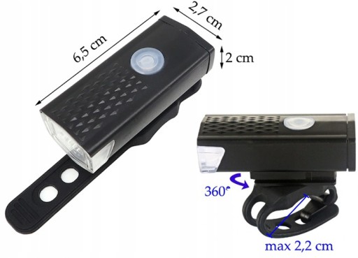 LED LAMPA NA BICYKEL USB PREDNÉ SVETLO NA BICYKEL