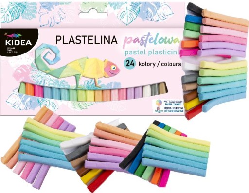 Kidea plastelína 24 farieb Pastelová škola