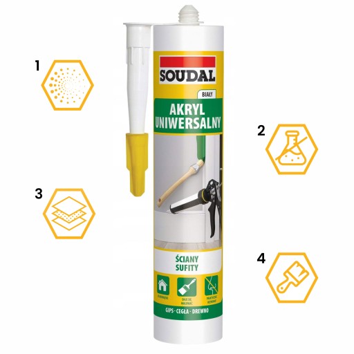 AKRYLOVÝ UNIVERZÁLNY TESNENIE BIELY SOUDAL 280 ml