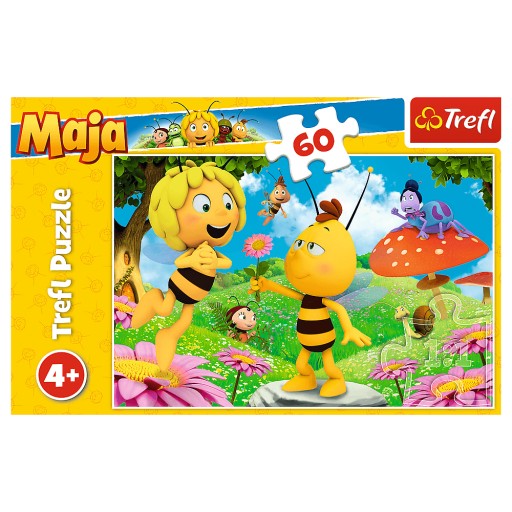 PUZZLE 60 PUZZZLE PRE DETI MAJA THE VČELA GUCIO KVET 4+ KOCKY